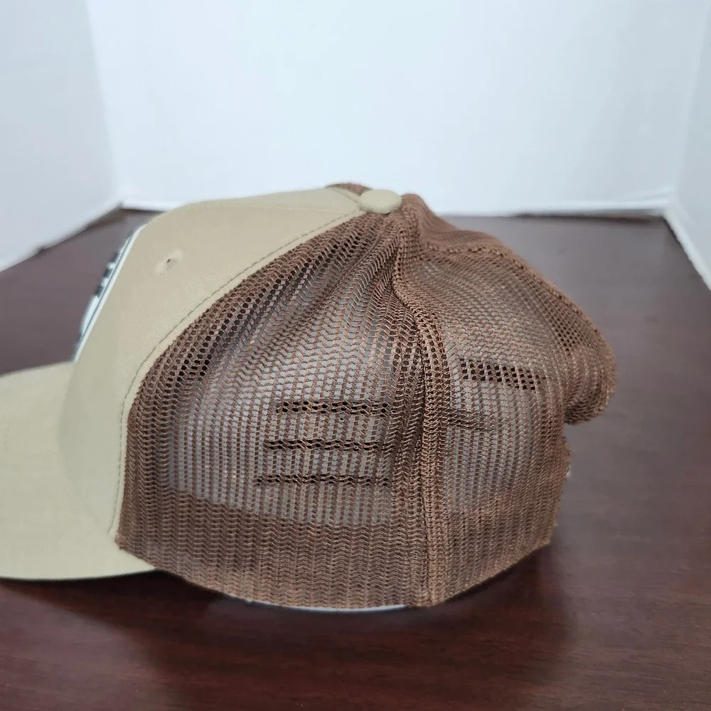 Salt Water Soul Trucker Hat Tan Brown Marlin Fish Mesh Back Snapback Cap Mens OS
